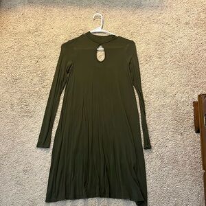 Long sleeve green dress!